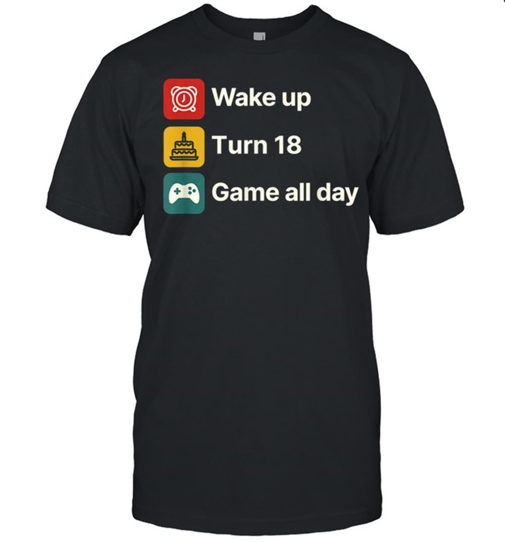 Limited Editon Game All Day Gamepad 18 Years Old Vintage Birthday 18th Bday Shirt 