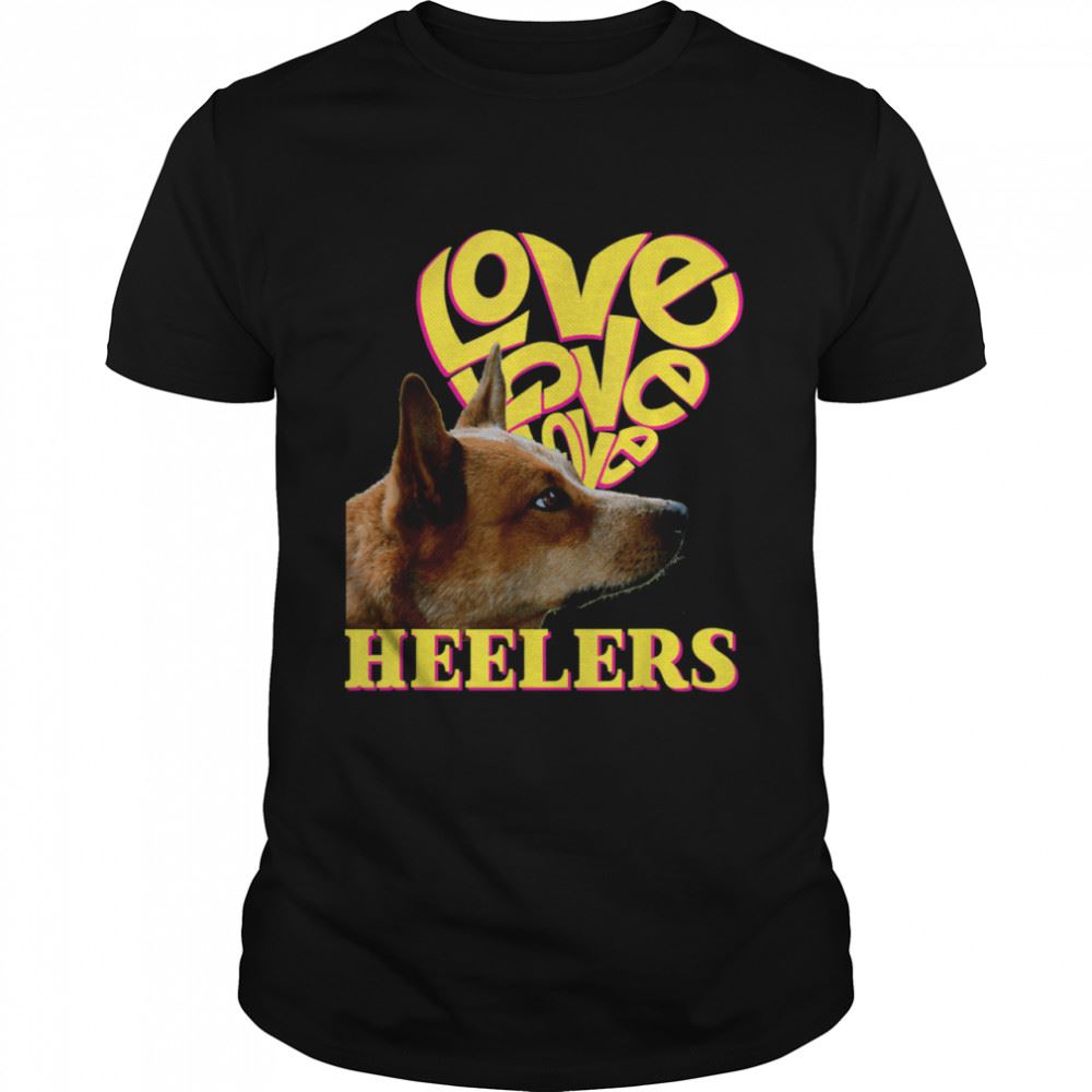 Interesting Heeler Love Red Heeler Dog Vintage Retro Heart Rescue Shirt 