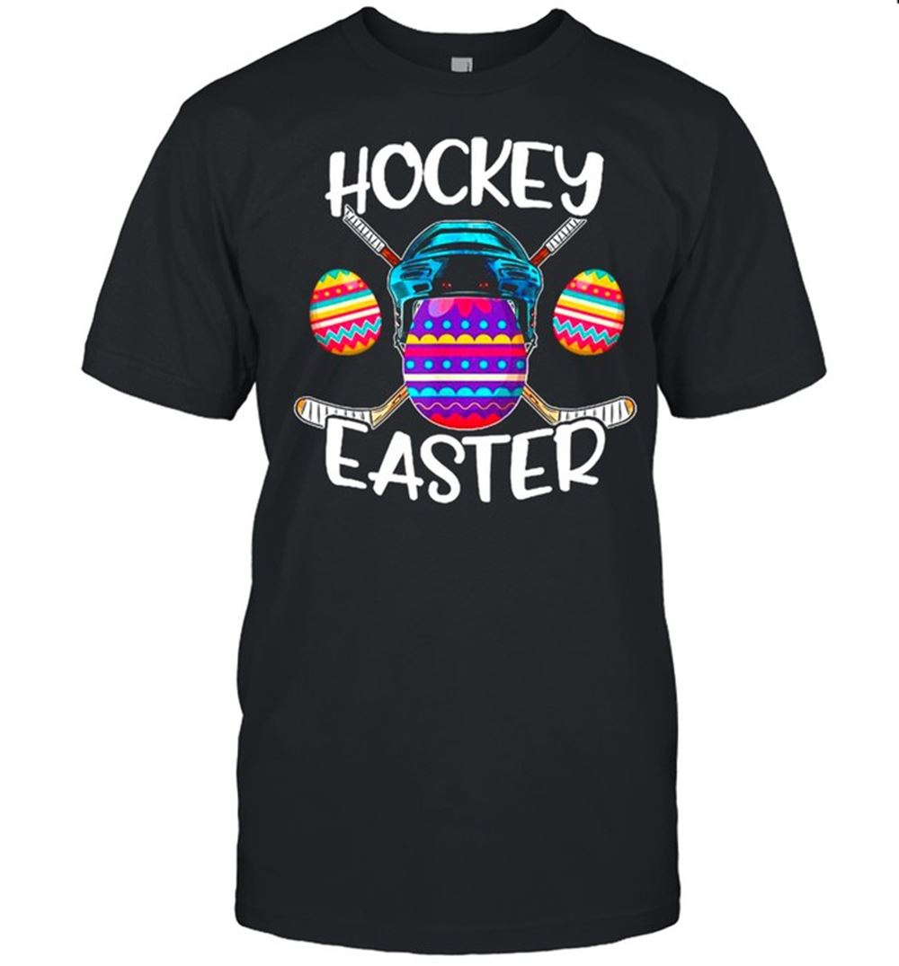 Gifts Hockey Easter Eggs Happy Easter 2021 Shirt 
