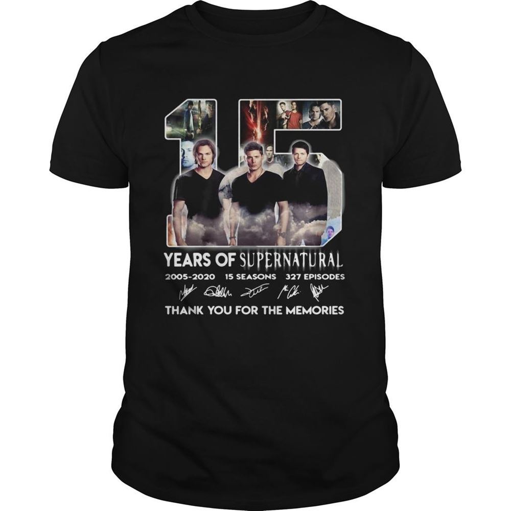 Happy 15 Years Of Supernatural Thank You For The Memories Shirt 