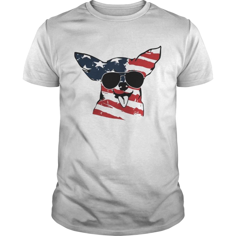 Gifts 4th Of July Chihuahua American Flag Shirt 