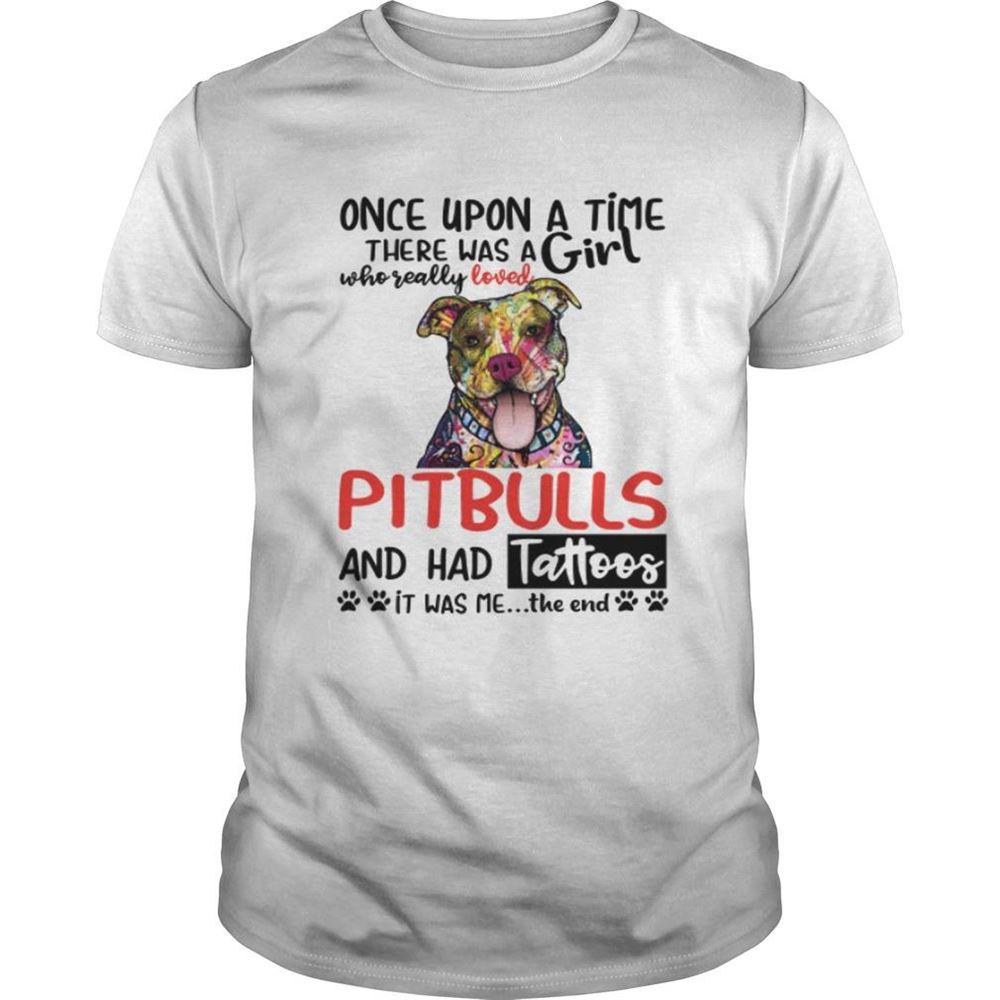 High Quality A Girl Who Really Loved Pitbulls And Had Tattoos Funny Shirt 