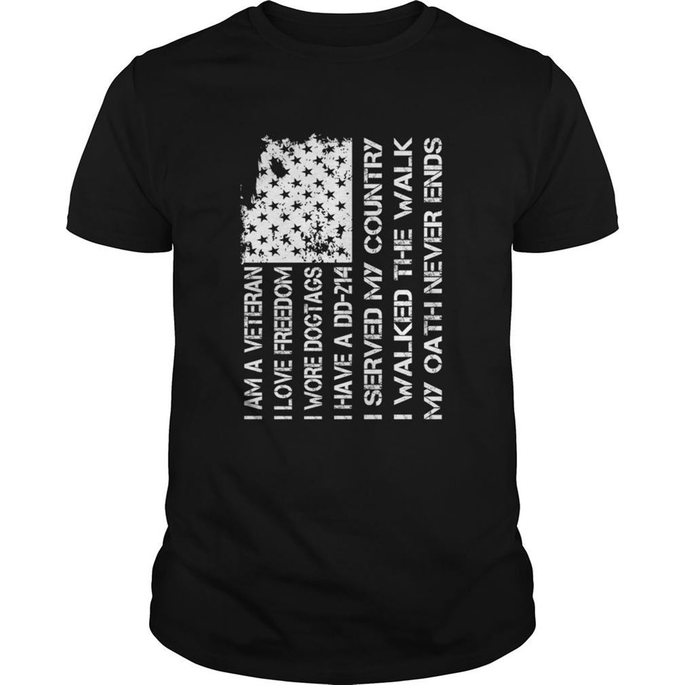 Interesting American Veteran Love Freedom Wore Dogtags Have A Dd214 Proud Shirt 