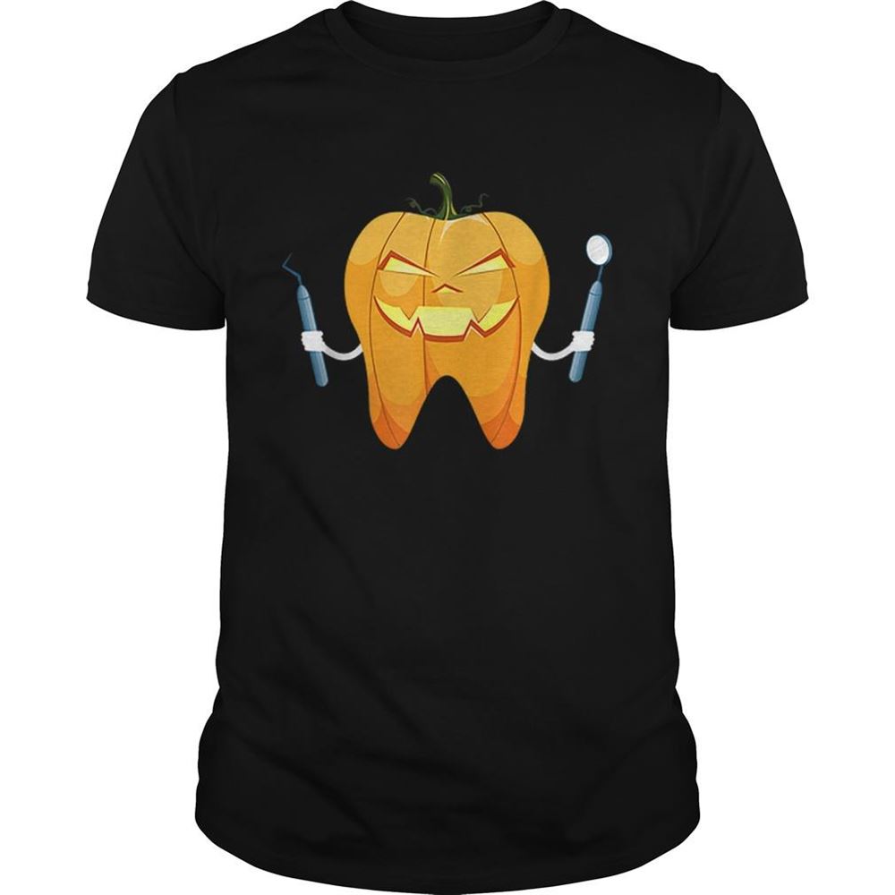 Happy Beautiful Dentist Halloween Night Pumpkin Scrubs Scary Gift Shirt 