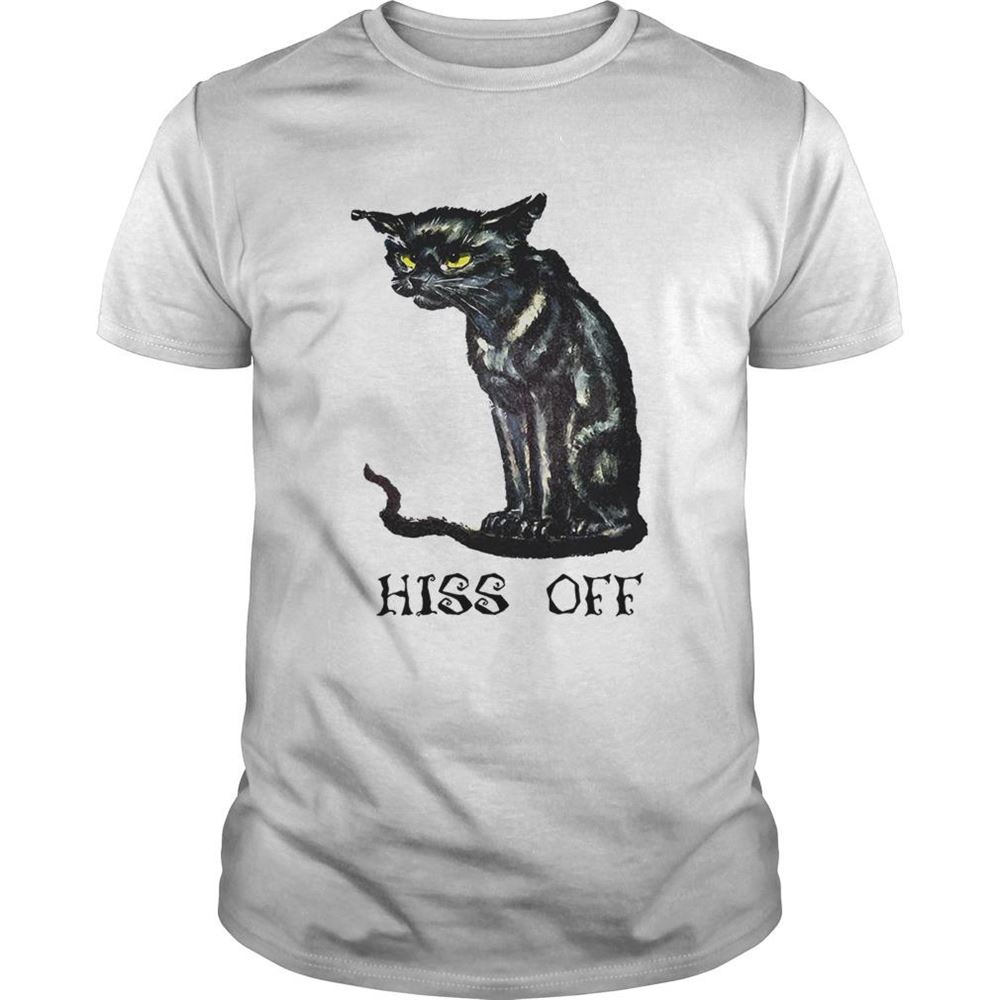 Promotions Black Cat Hiss Off Funny Shirt 