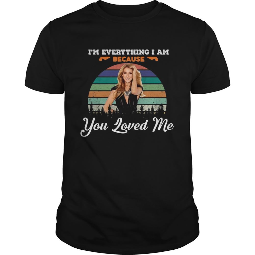 Attractive Celine Dion Because You Loved Me Im Everything I Am Shirt 