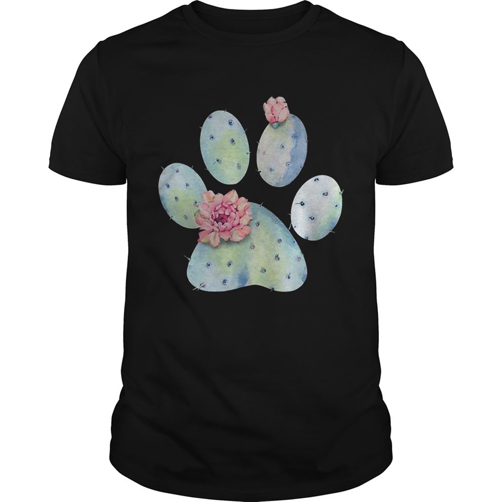 Limited Editon Dog Paws Cactus And Flowers Shirt 