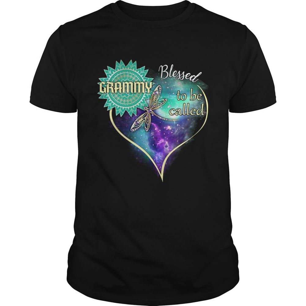 Promotions Dragonfly Blessed To Be Called Grammy Tshirt 