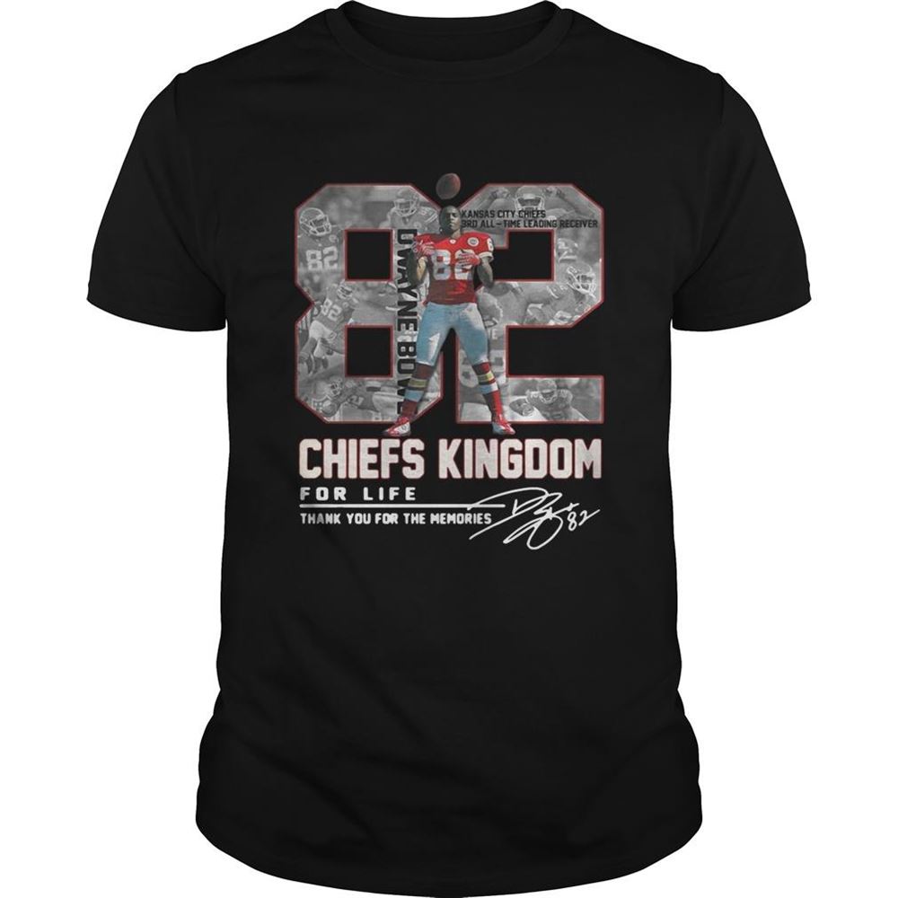 Amazing Dwayne Bowe 82 Kansas City Chiefs Kingdom For Life Signature Shirt 