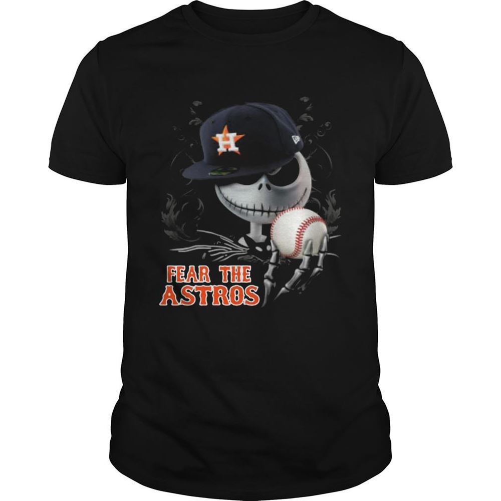 High Quality Fear The Astros Jack Skellington Ball Halloween Shirt 