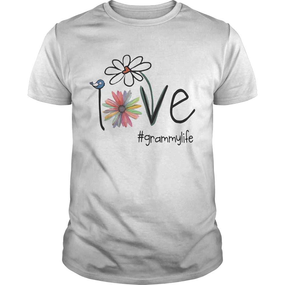 Gifts Grammy Life Bird Flower Love Shirt 