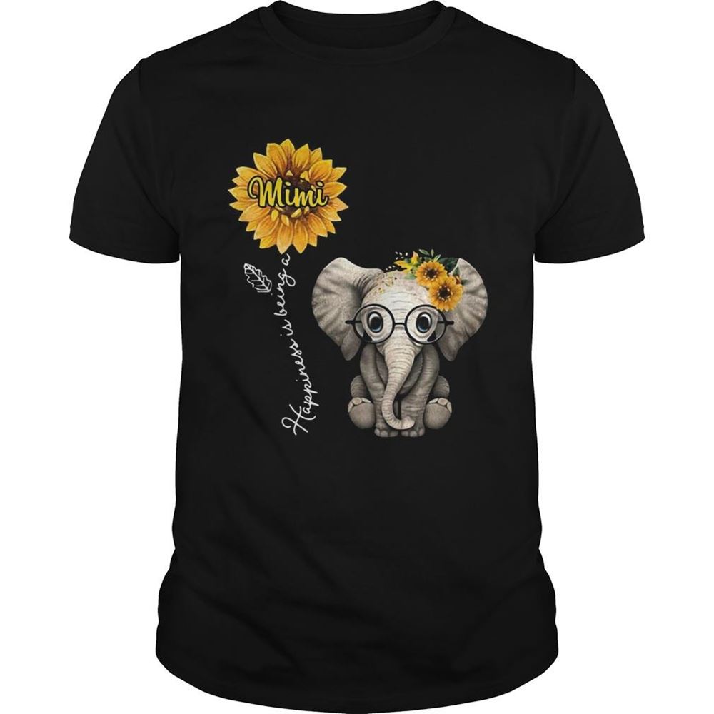Great Happiness Is Being A Mimi Sunflower Elephant Shirt 