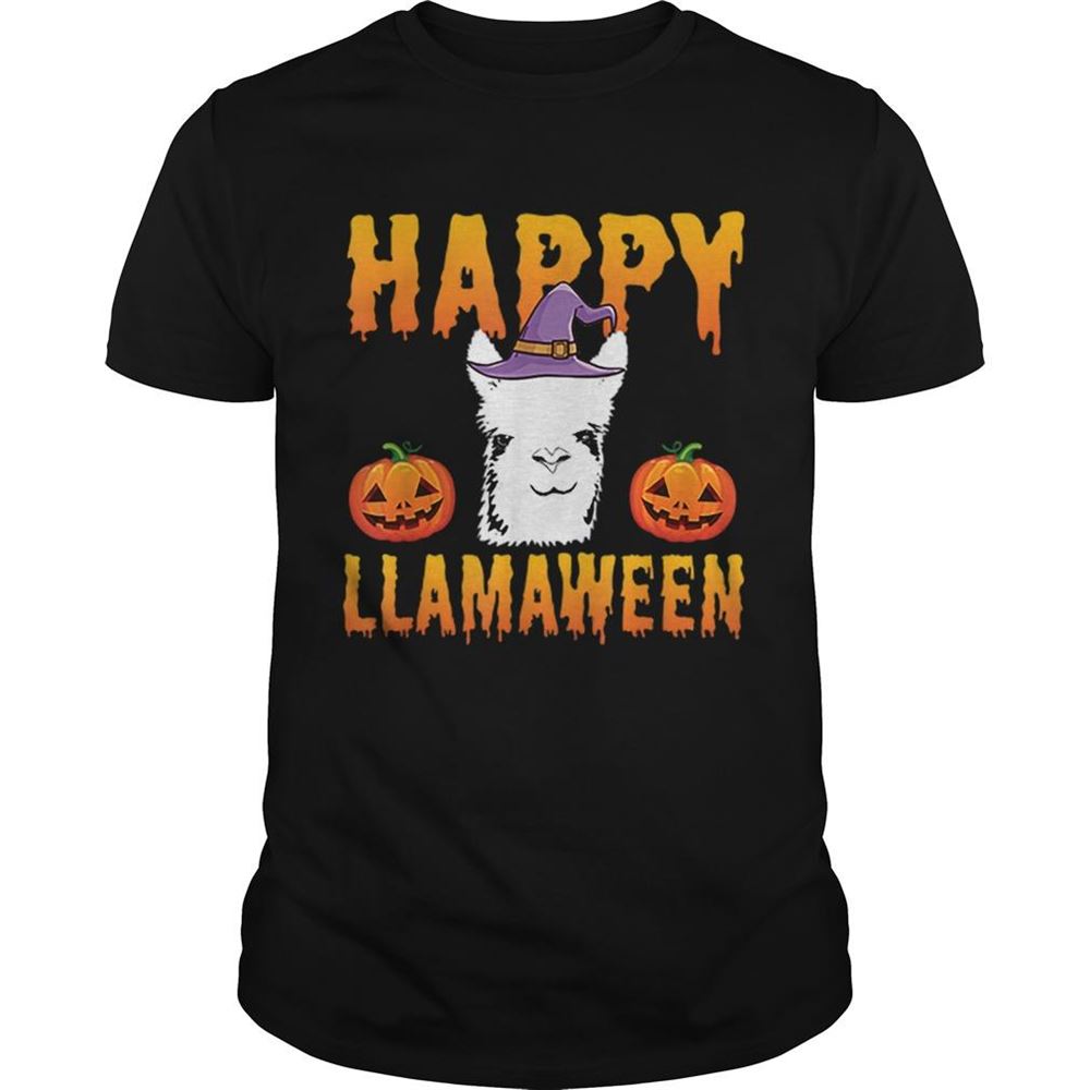 Happy Happy Halloween Llama Gift Funny Happy Llamaween Shirt 