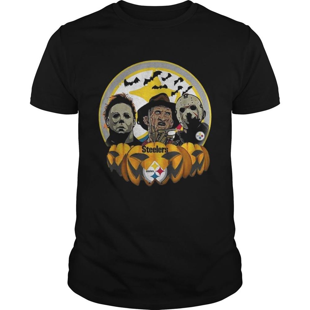 Limited Editon Horror Movie Characters Pittsburgh Steelers Pumpkin Shirt 