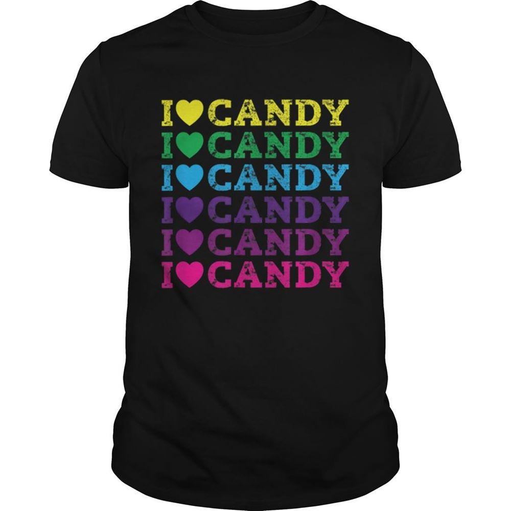 Attractive I Love Candy Halloween Party Cute Trick Or Treat Shirt 