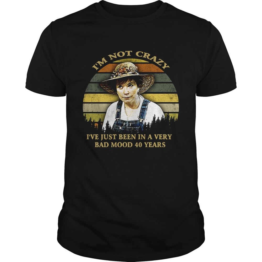 Gifts Im Not Crazy Ive Just Been In A Very Bad Mood 40 Years Vintage Shirt 