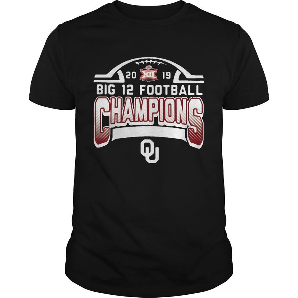 Interesting 2019 Big 12 Football Champions Oklahoma Shirt 