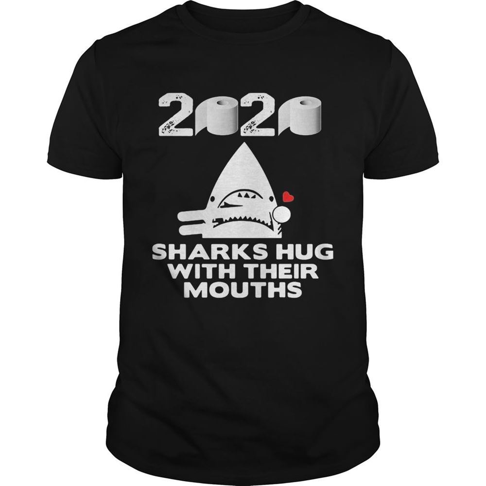 Promotions 2020 Toilet Paper Sharks Hug With Their Mouths Shirt 