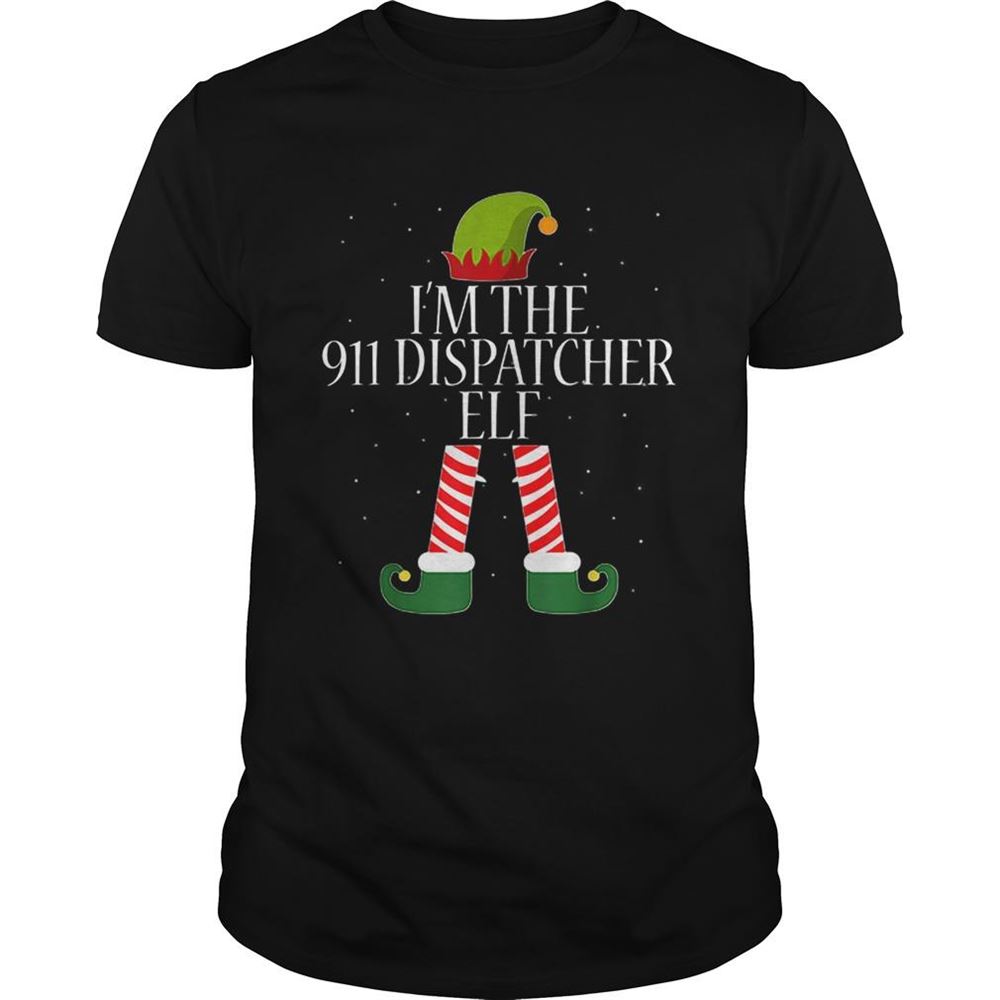 Great 911 Dispatcher Elf Funny Christmas Elves Shirt 