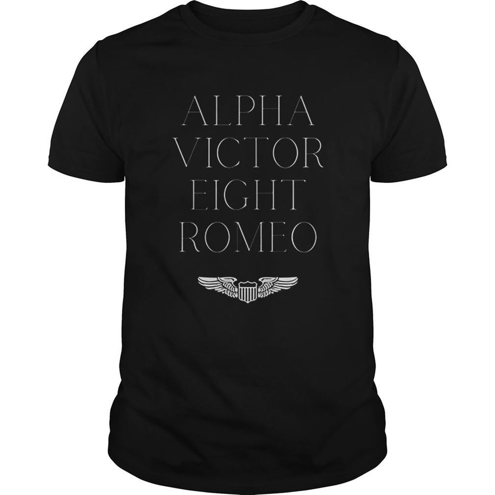 Special Alpha Victor Eight Romeo Pilot Plane Aviator Shirt 