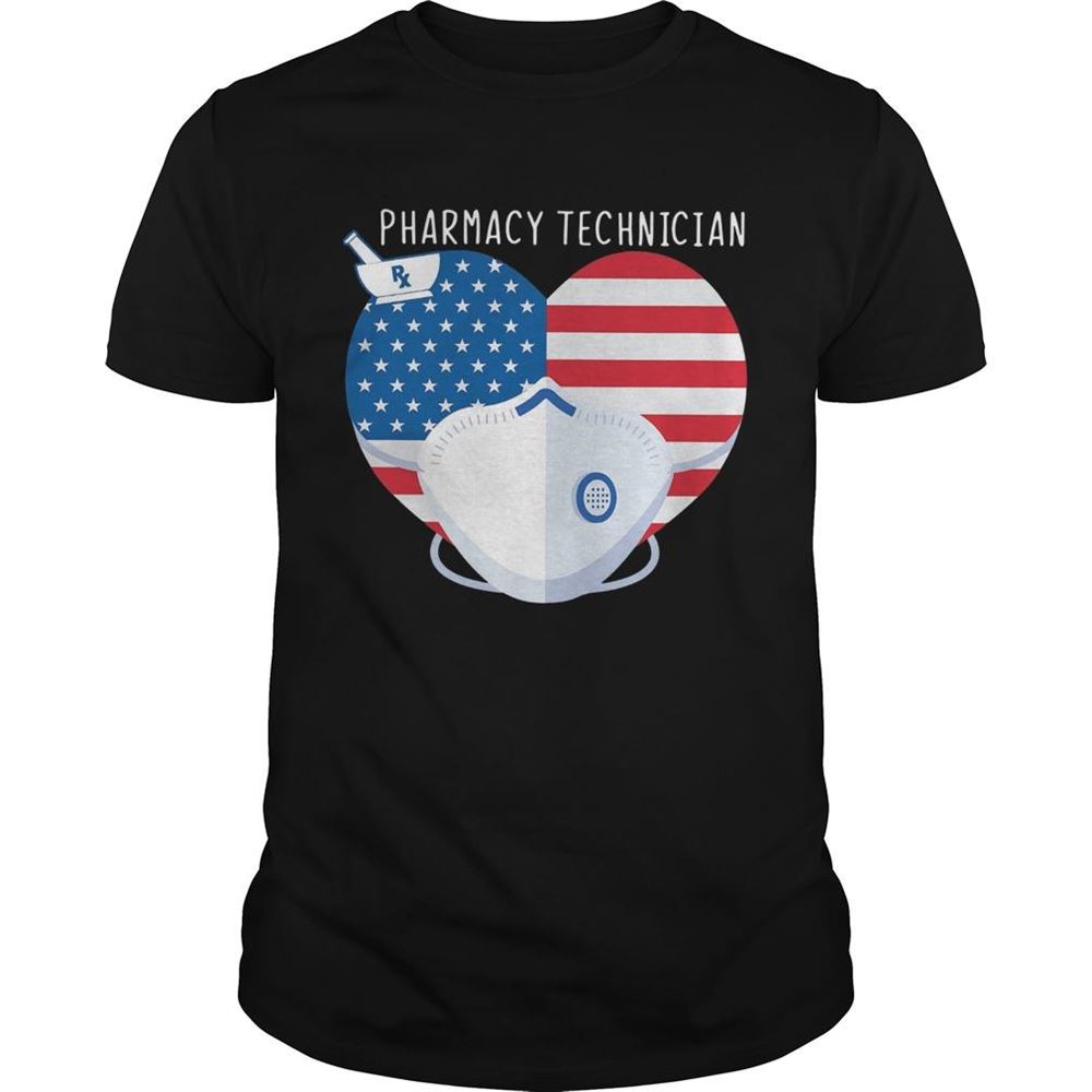 Awesome America Pharmacy Technician Heart Face Mask Shirt 