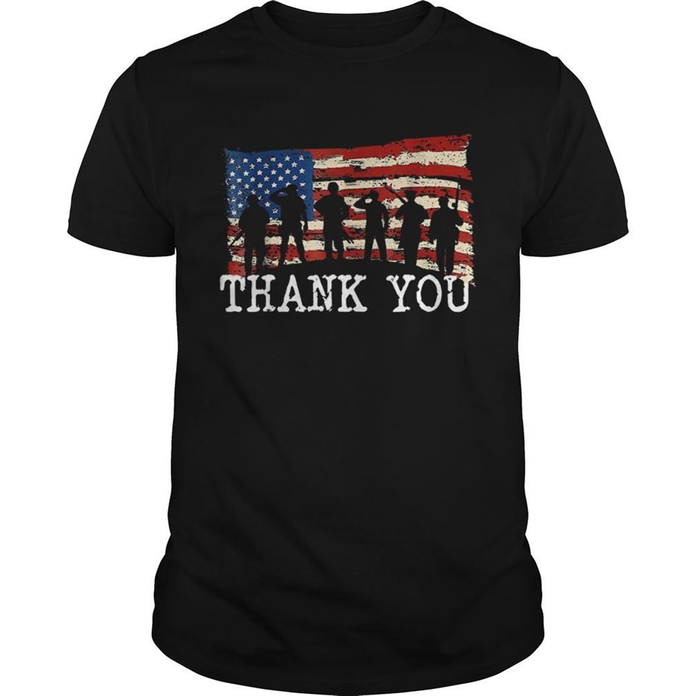 Awesome American Flag Thank You Veterans Shirt 
