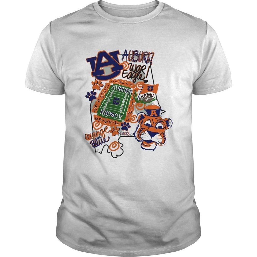 Special Auburn Tigers War Eagle Orange And Blue Shirt 