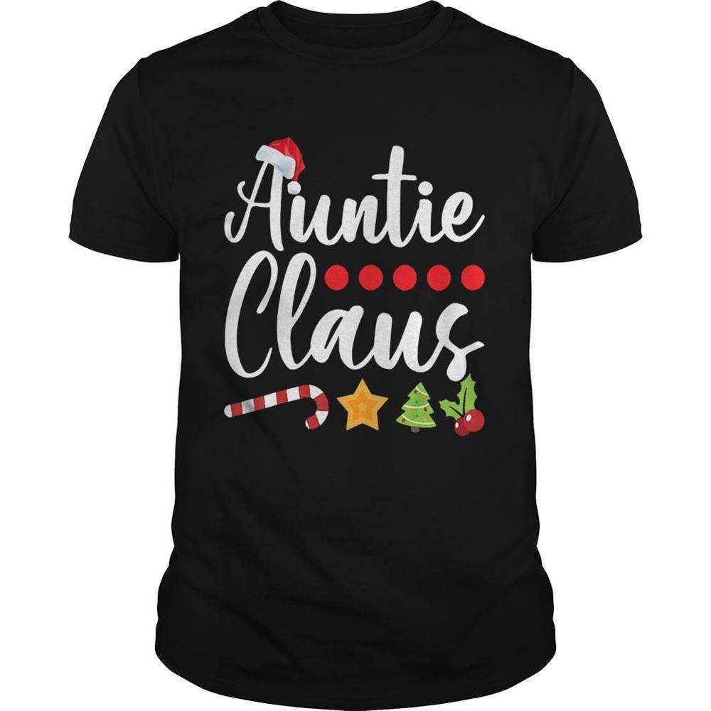 Amazing Auntie Claus Santa Hat Christmas Shirt 