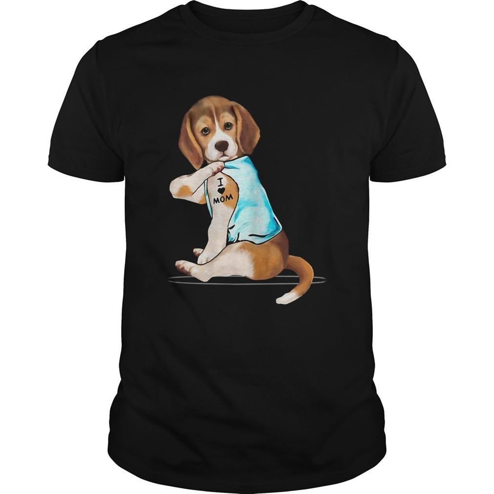 Limited Editon Beagle Tattoo I Love Mom Shirt 