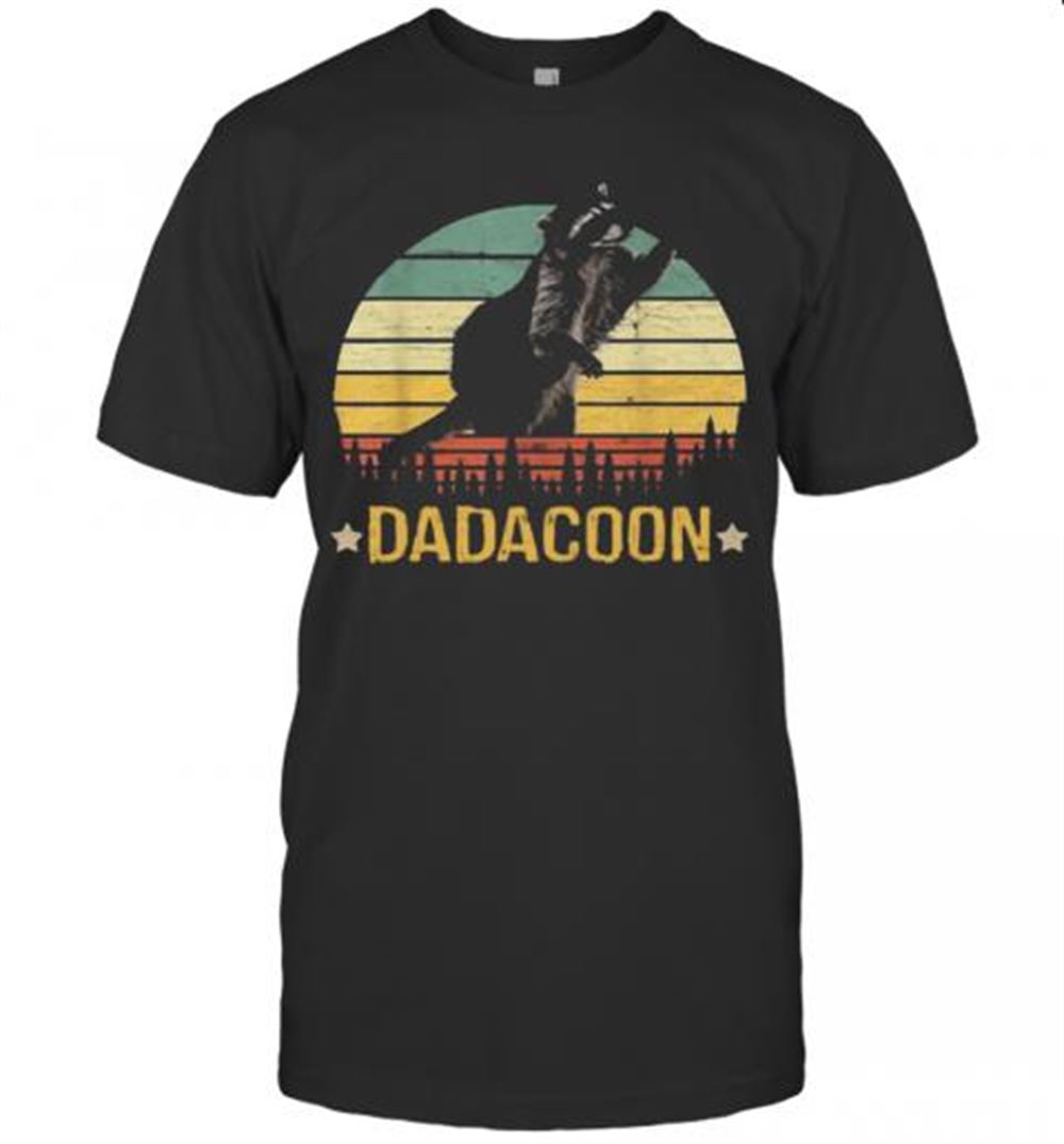Amazing Beautiful Dadacoon Raccoon Fathers Day 2020 Sunset T-shirt 