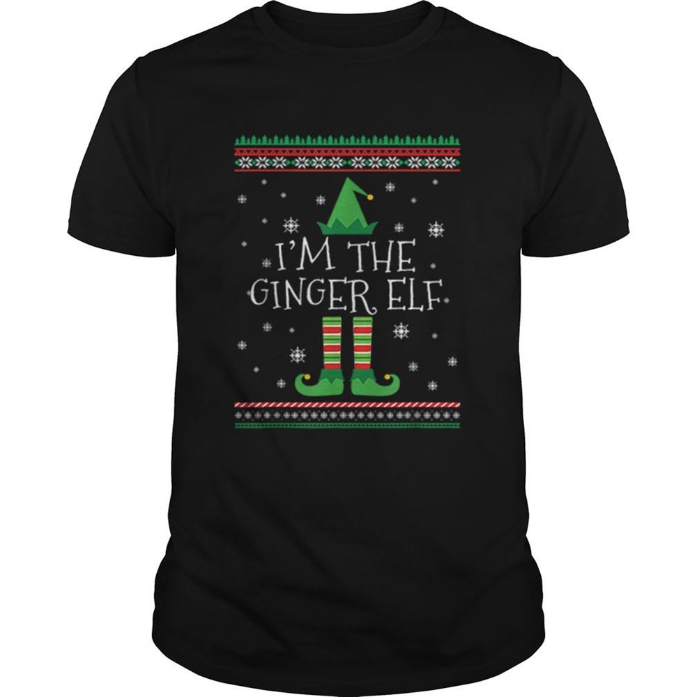 Special Beautiful Im The Ginger Elf Ugly Christmas Pj Shirt 