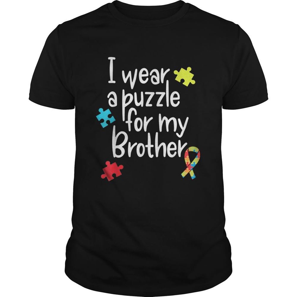 Amazing Brother Autism Shirt I Wear Puzzle For My Brother Shirt 