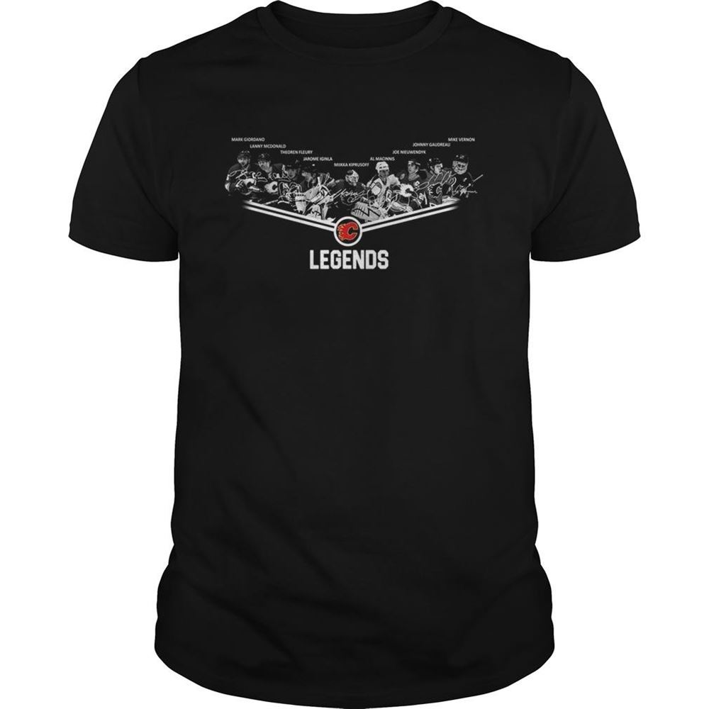Attractive Calgary Flames Legends Team Signature Shirt 