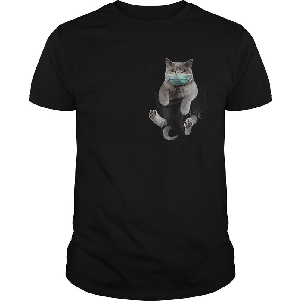 High Quality Cat Mask In Pocket Shirt 
