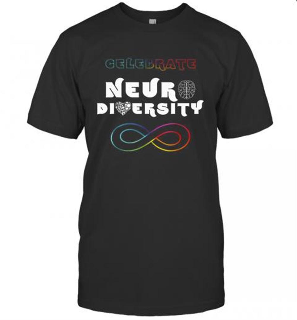 Interesting Celebrate Neurodiversity Rainbow Infinity Autism Awareness T-shirt 