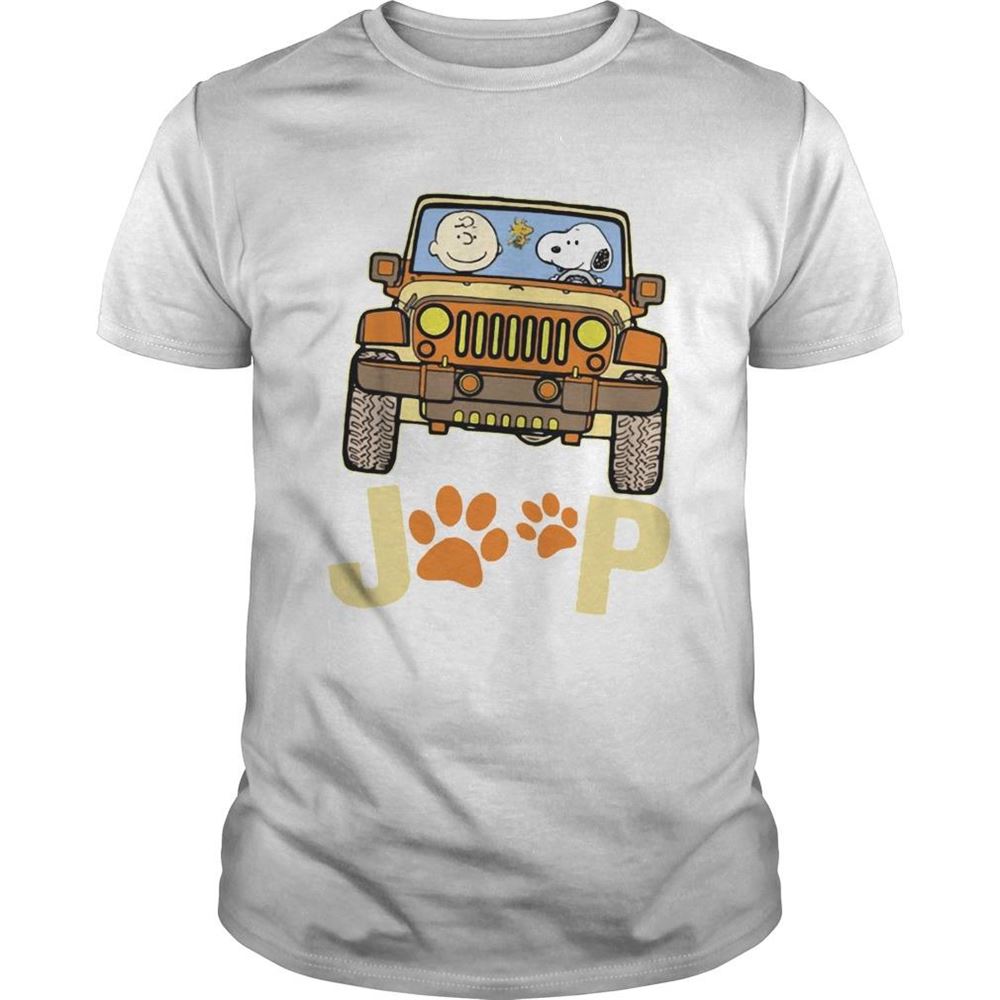 Gifts Charlie Brown And Snoopy Jeep Paw Dog Shirt 