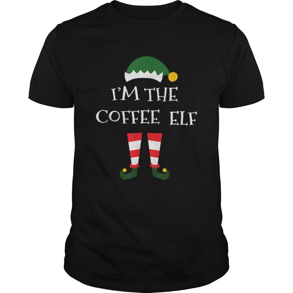 Happy Coffee Elf Gift Funny Matching Family Group Christmas Shirt 