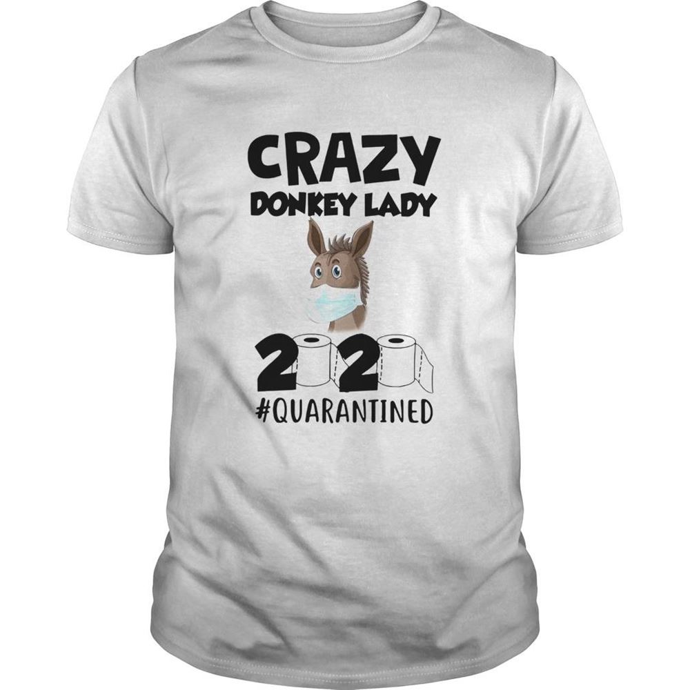 Attractive Crazy Donkey Lady 2020 Quarantined Shirt 