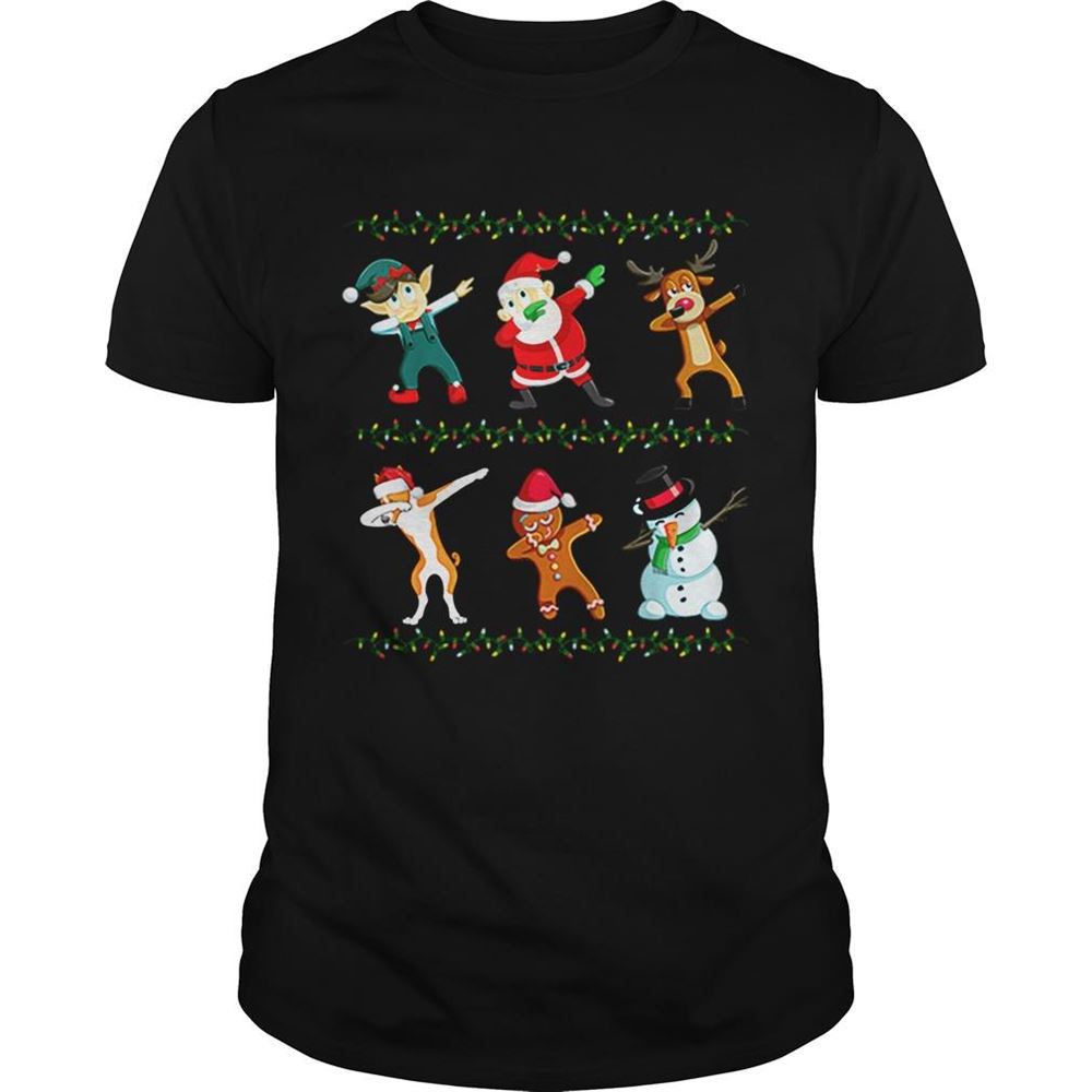 Limited Editon Dabbing Santa Basenji And Friends Christmas Shirt 