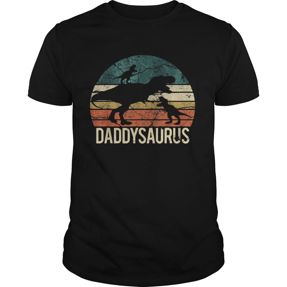 Special Daddysaurus Two Kids Vintage Shirt 