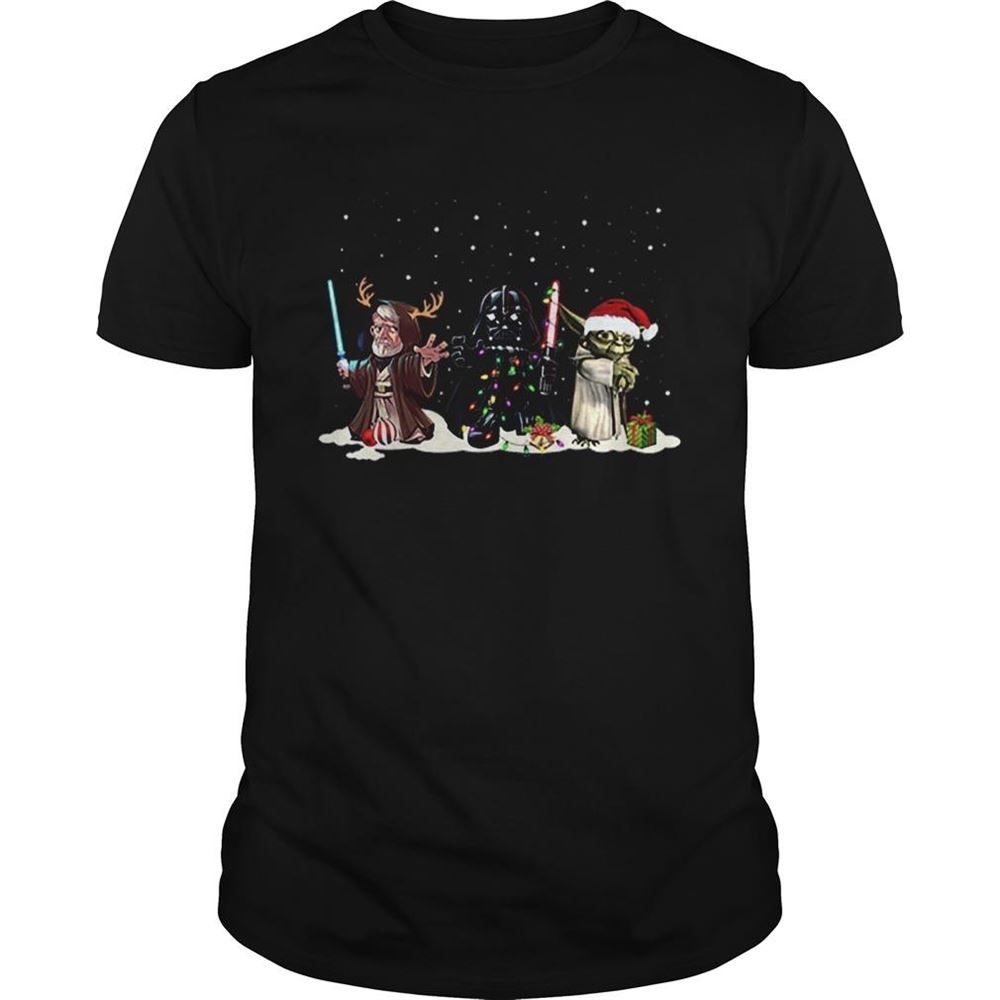 Happy Darth Vader Yoda Palpatine Star Wars Christmas Shirt 