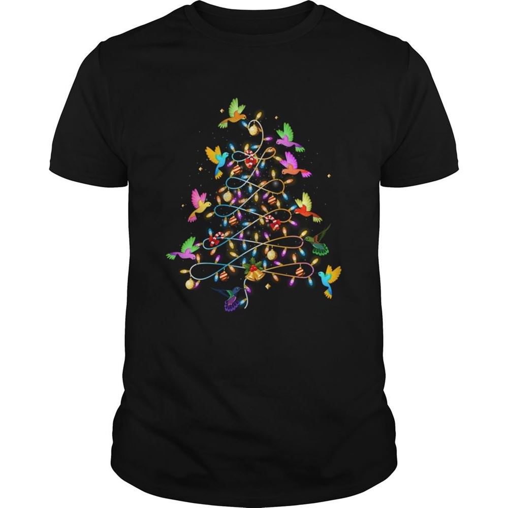 Great Funny Cute Hummingbirds Christmas Tree Shirt 