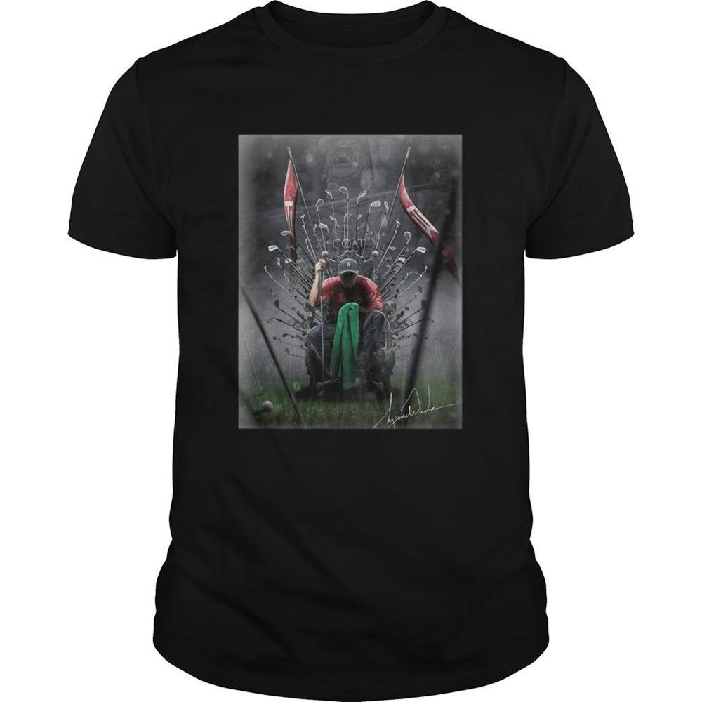 Interesting Game Of Thrones Iron Throne Tiger Woods Goat Shirt 