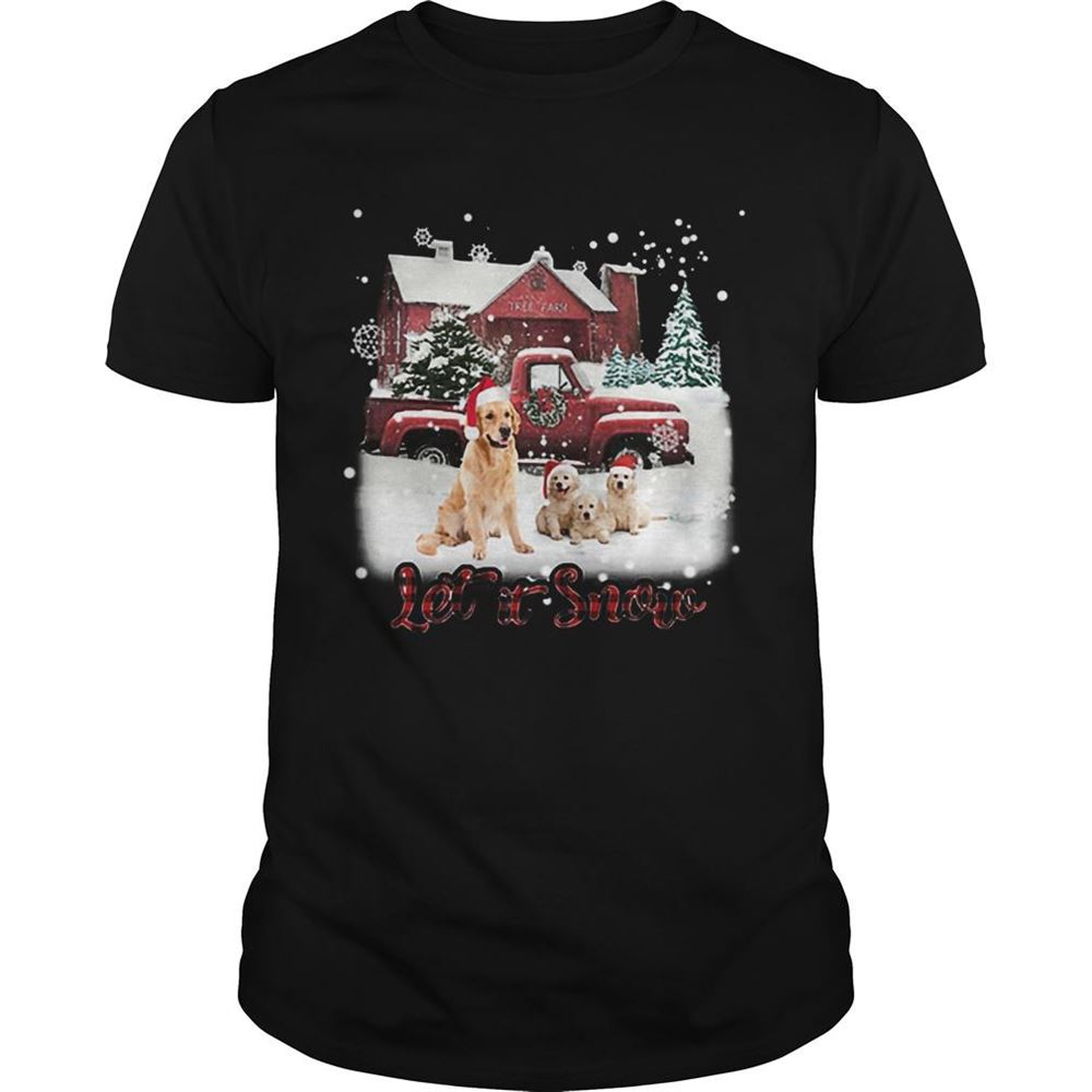 Gifts Golden Retriever Let It Snow Christmas Shirt 