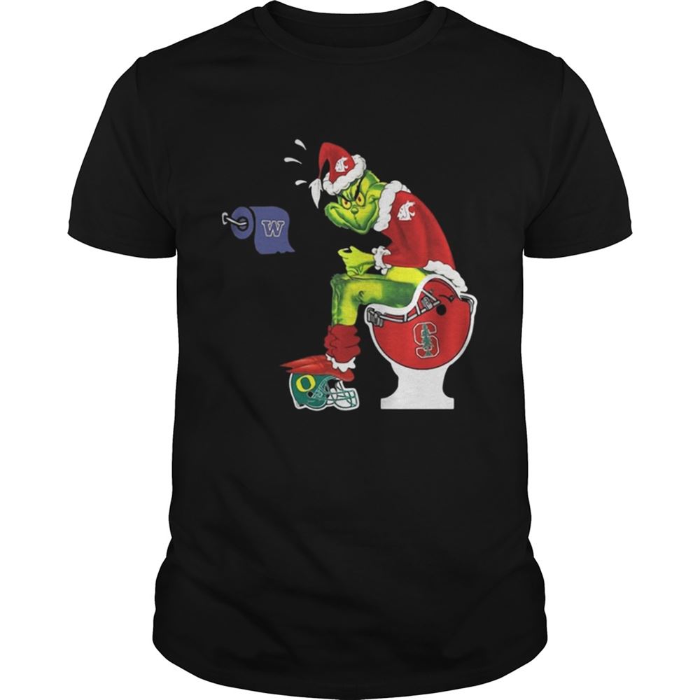 Limited Editon Grinch Santa Washington State Toilet Shirt 