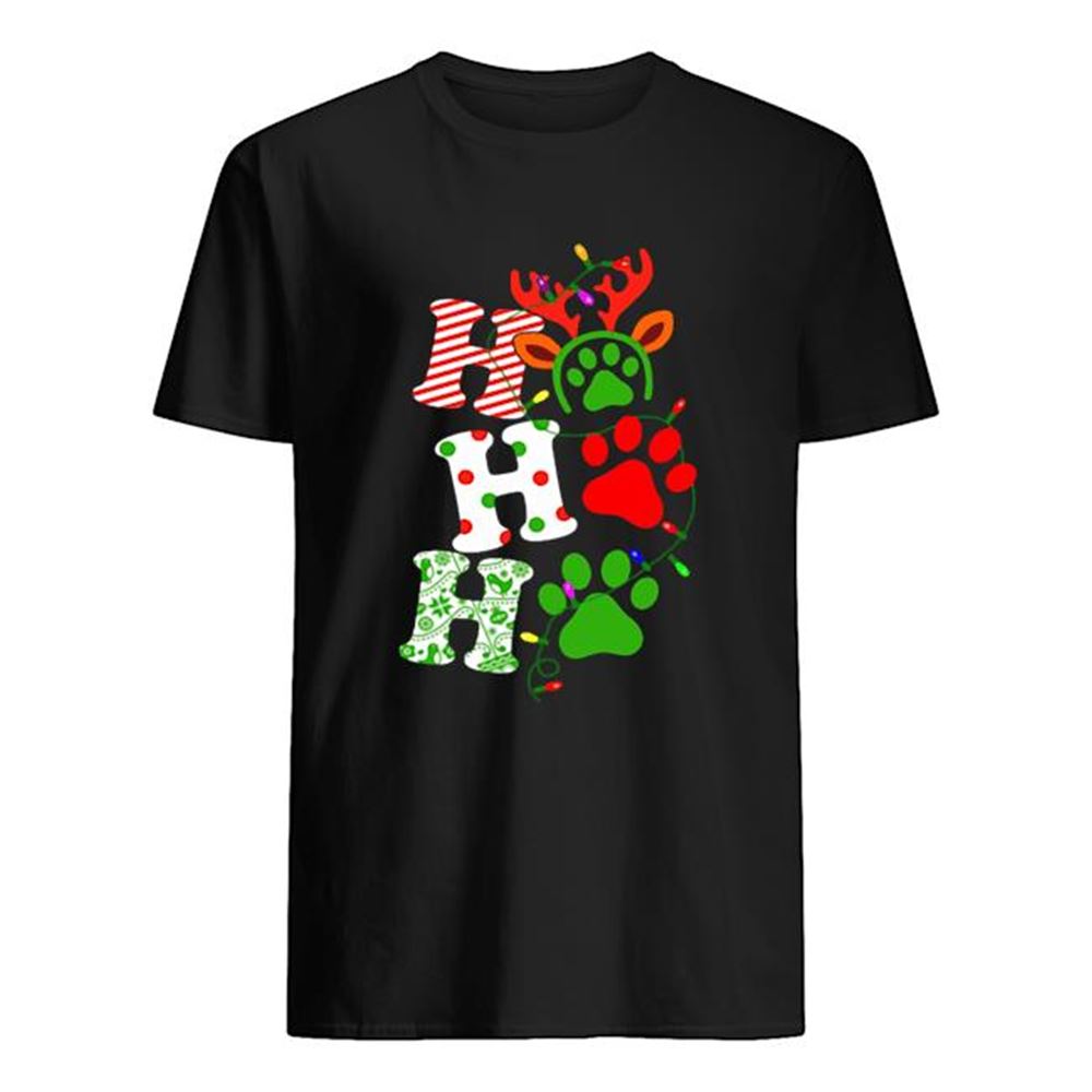 Great Ho Ho Ho Dog Paw Christmas Shirt 