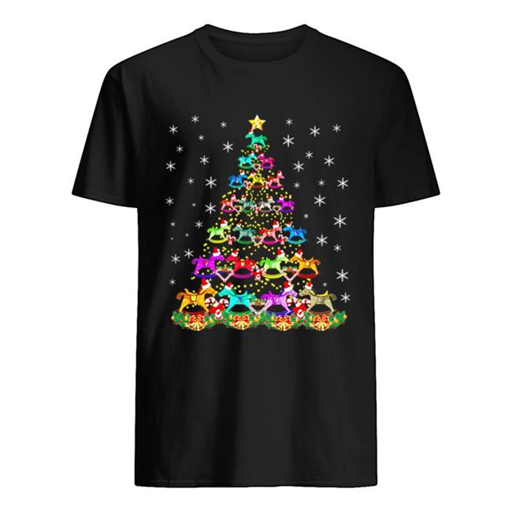 Promotions Horse Christmas Tree Candy Cane Gift Shirt 