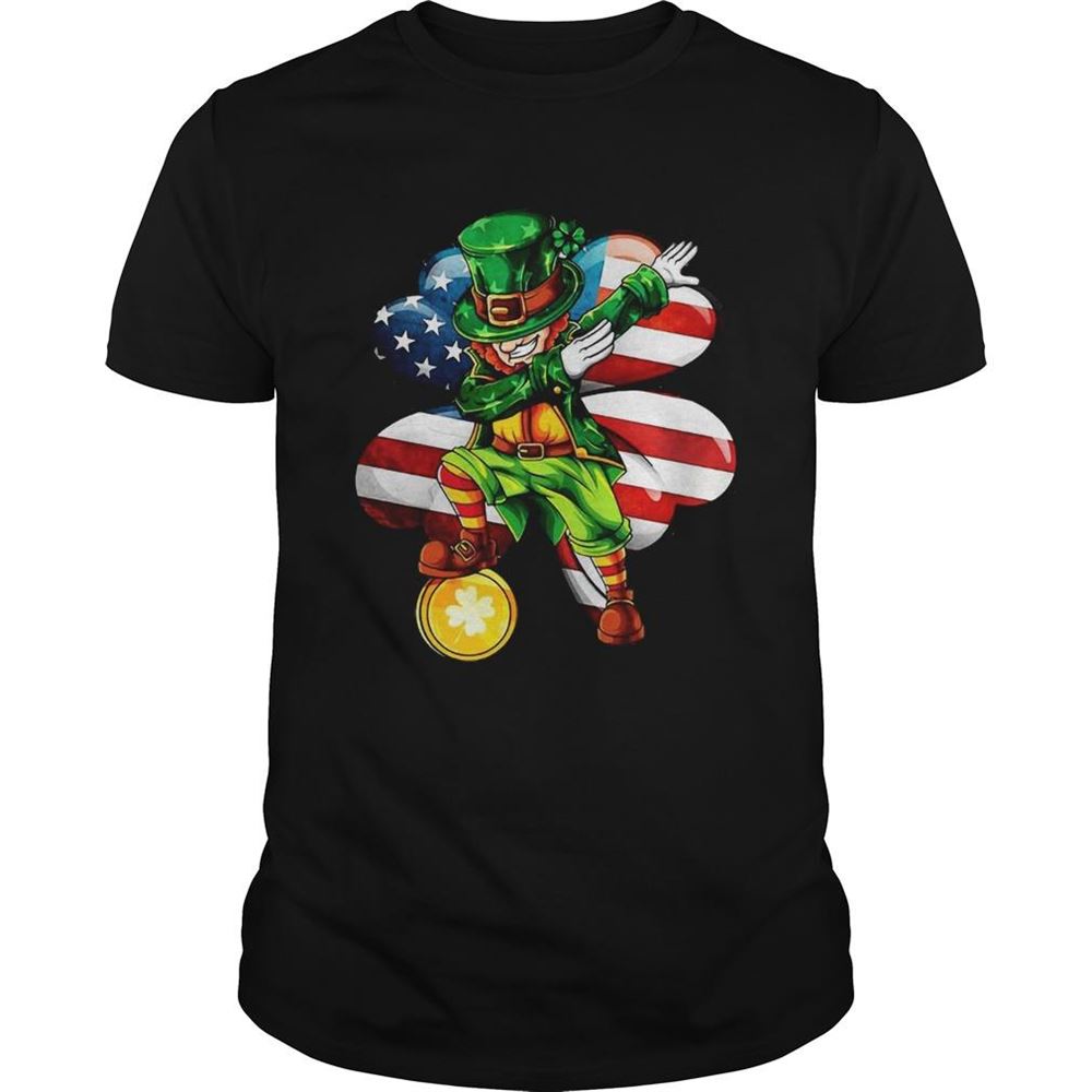 Gifts Irish Dabbing St Patricks Day American Flag Shirt 