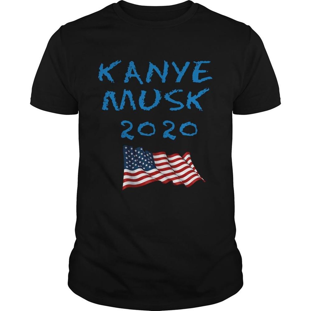 Limited Editon 2020 Kanye Musk American Flag Shirt 