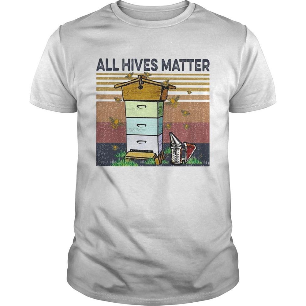 Awesome Bee All Hives Matter Vintage Retro Shirt 